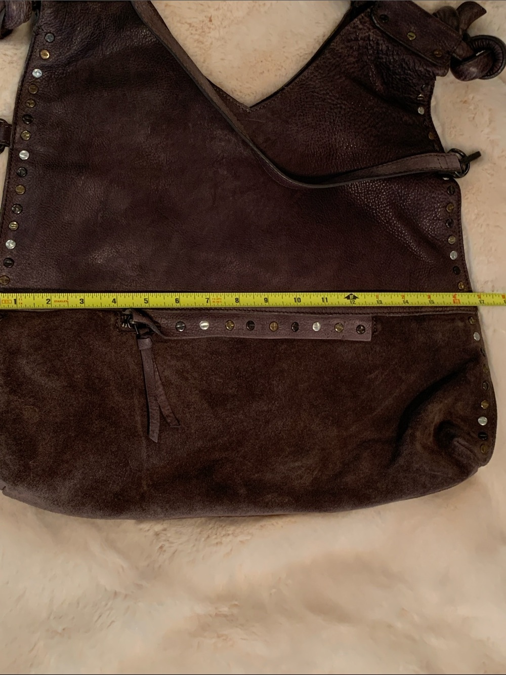 Free People Valencia Leather Tote Crossbody Gray - Picture 10 of 13
